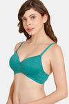 Rosaline Padded Non-Wired 3/4th Coverage T-Shirt Bra - Harbor Blue — thumbnail 3